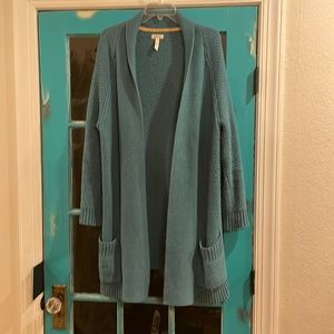 Turquoise Matilda Jane oversized cardigan